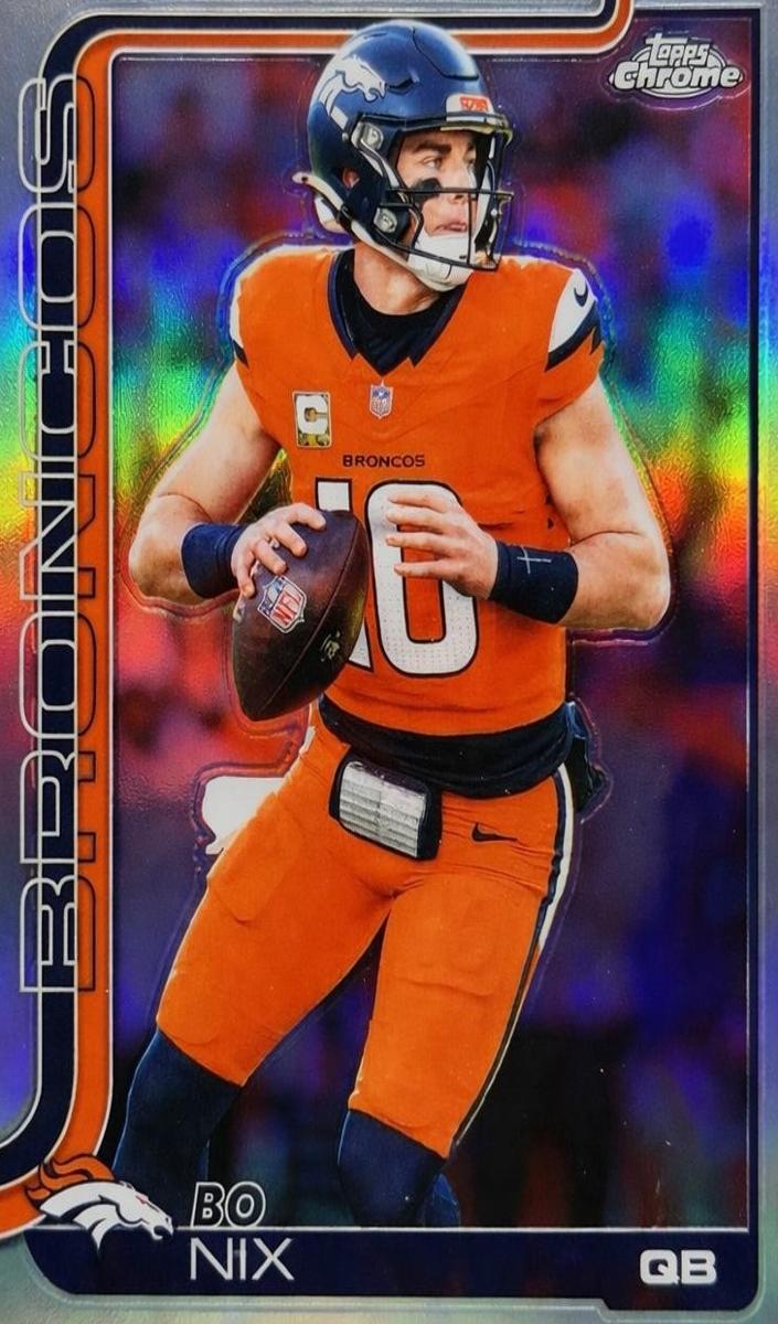 2025 Topps Chrome Football Refractor Bo Nix #88