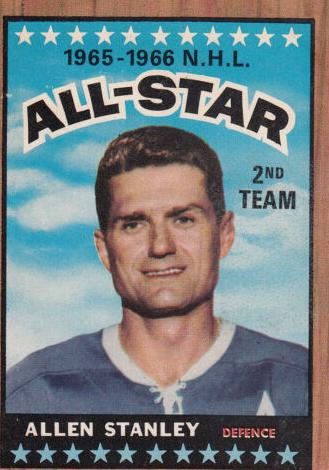 1966 Topps Hockey Allan Stanley #16