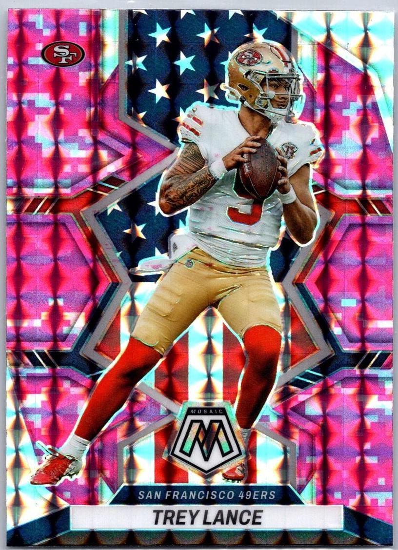 2022 Panini Mosaic Football Camo Pink Trey Lance #269 PSA 10