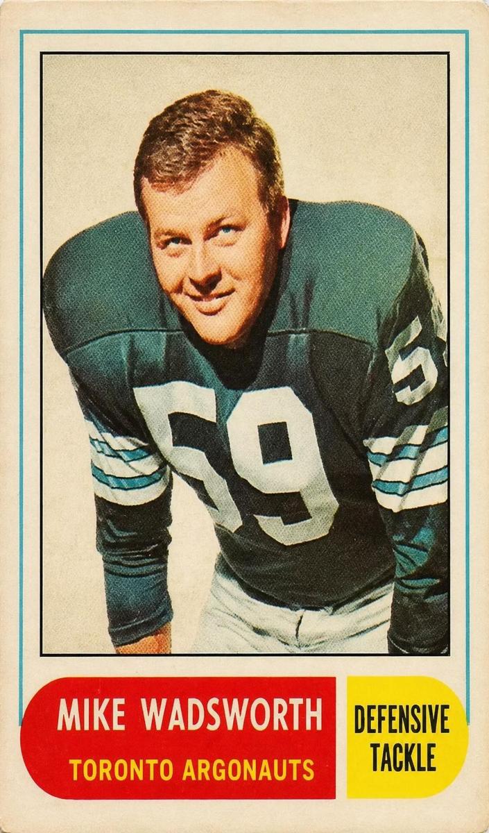 1968 O-Pee-Chee CFL Football Mike Wadsworth #38 PSA 5
