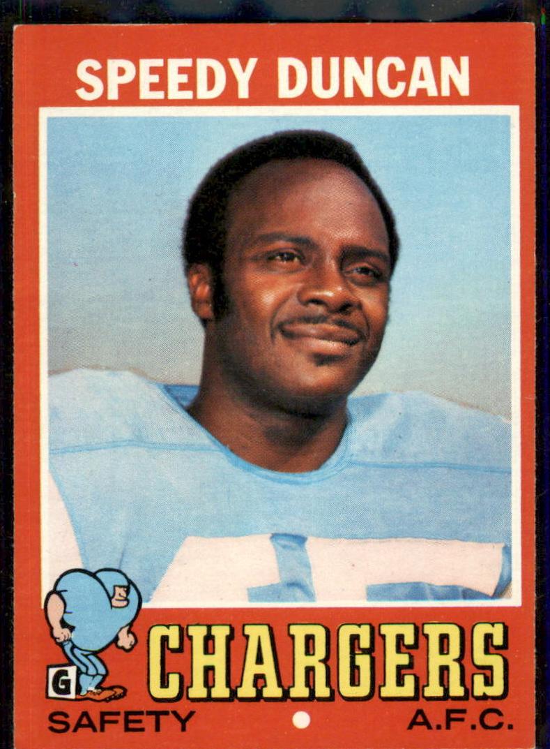 1971 Topps Football Speedy Duncan #148