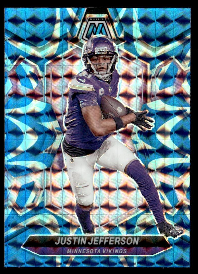2024 Panini Mosaic Football Reactive Blue Justin Jefferson #143