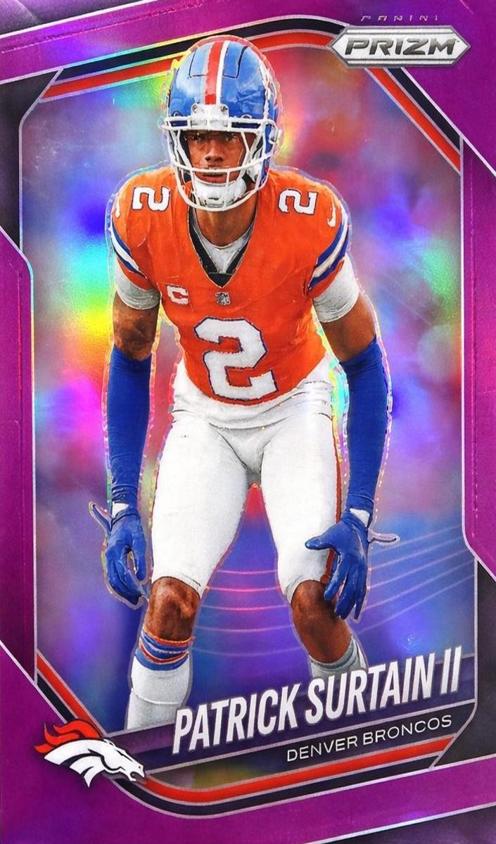 2025 Panini Prizm Football Purple Patrick Surtain II #97 PSA 10