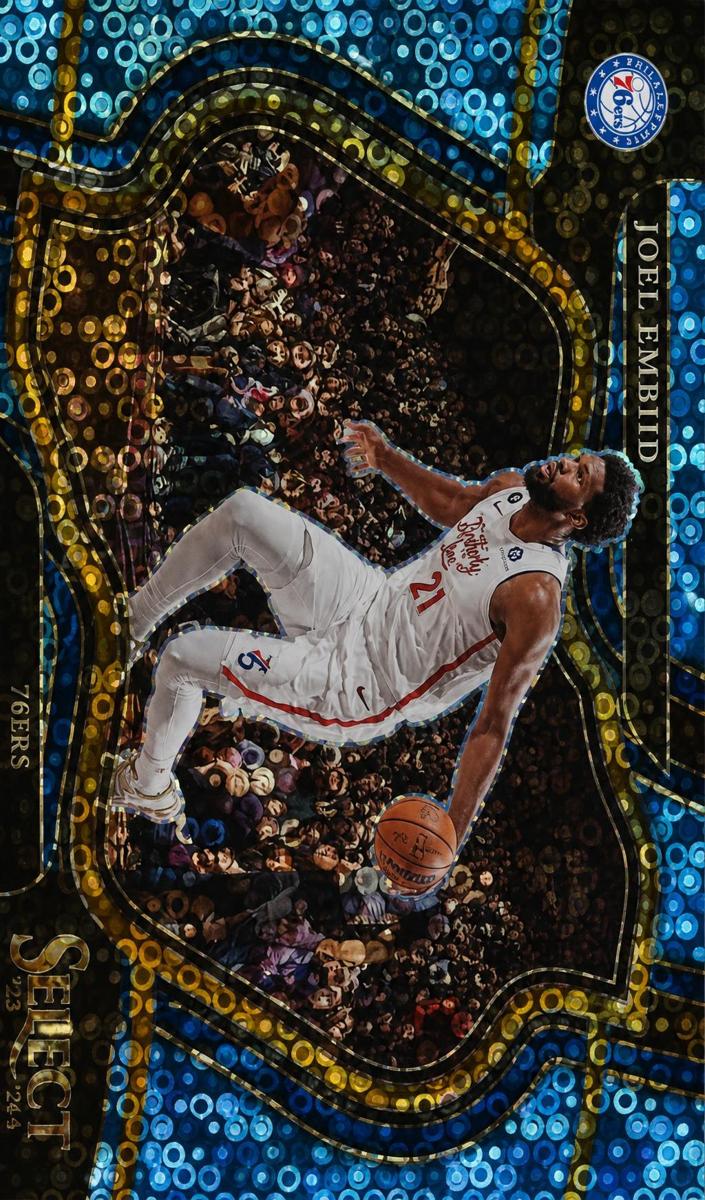 2022 Panini Select Basketball Light Blue Disco Joel Embiid #247