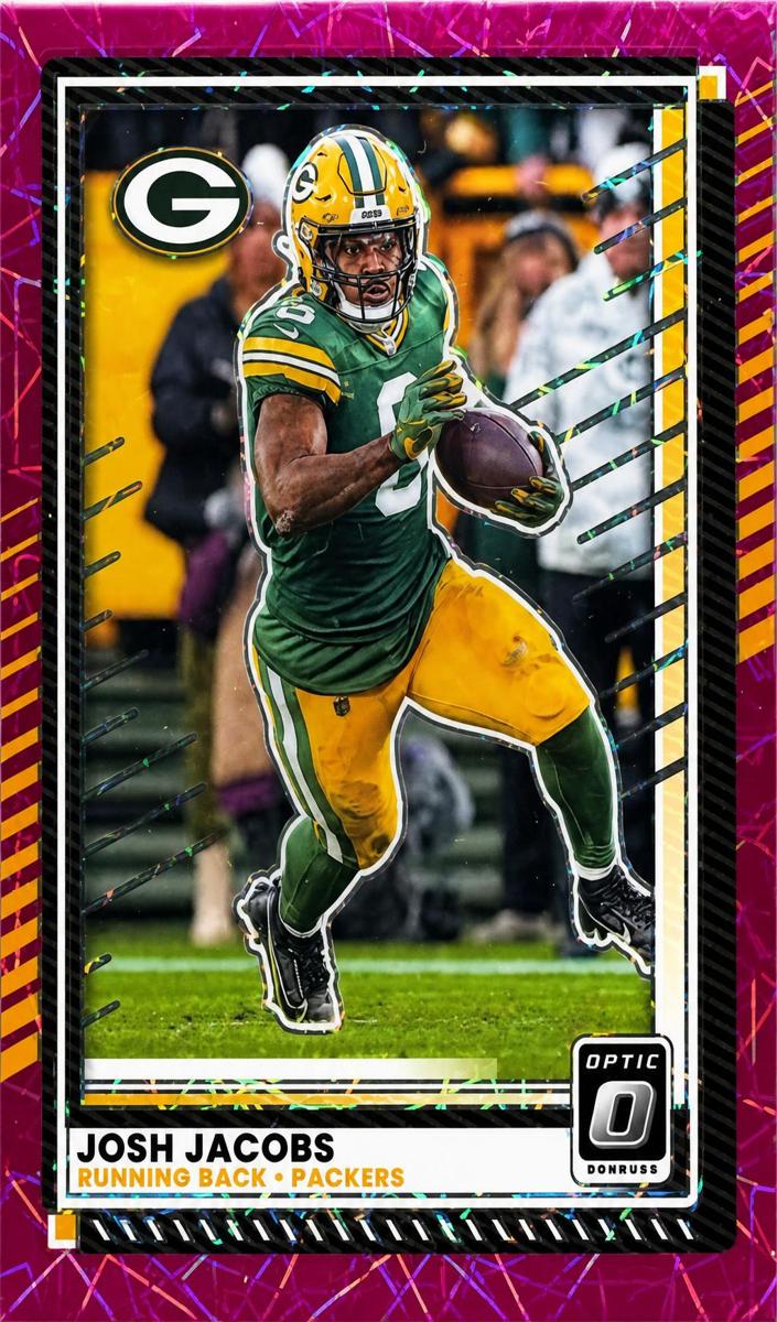 2025 Donruss Optic Football Pink Velocity Josh Jacobs #128