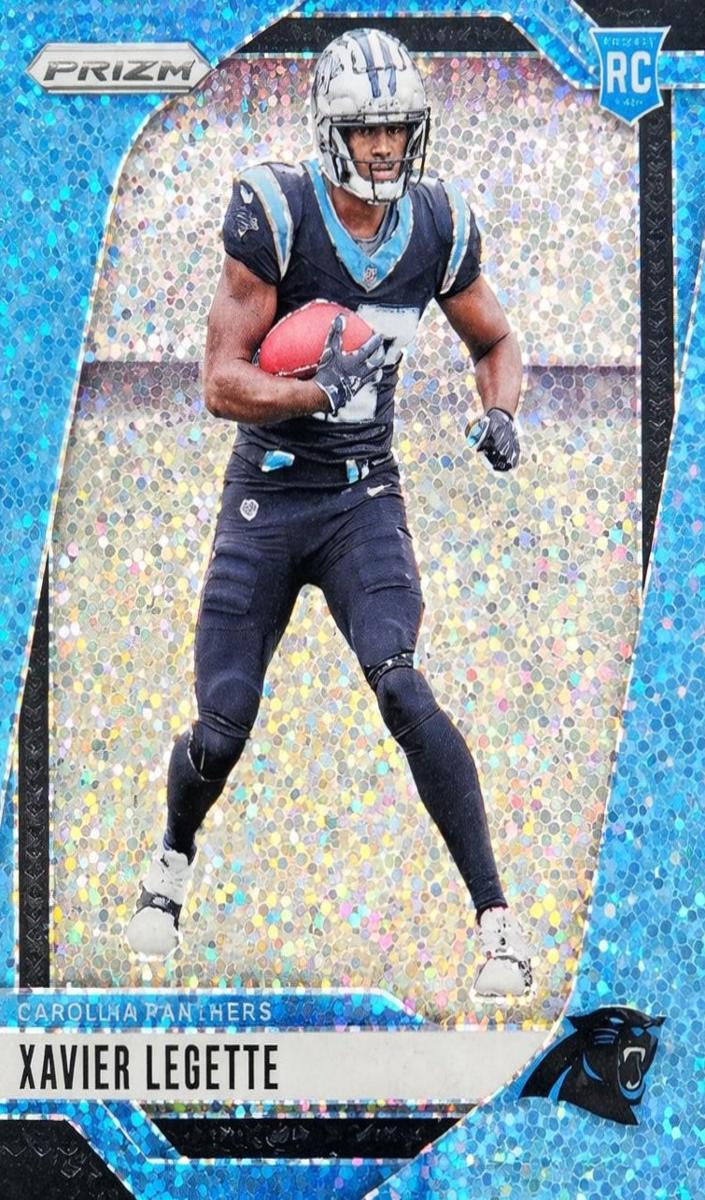 2024 Panini Prizm Football Blue Sparkle Xavier Legette #398 PSA 9