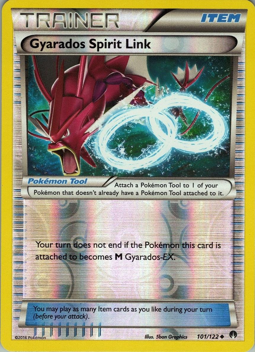 2016 Pokemon XY BREAKpoint Reverse Holo Gyarados Spirit Link #101