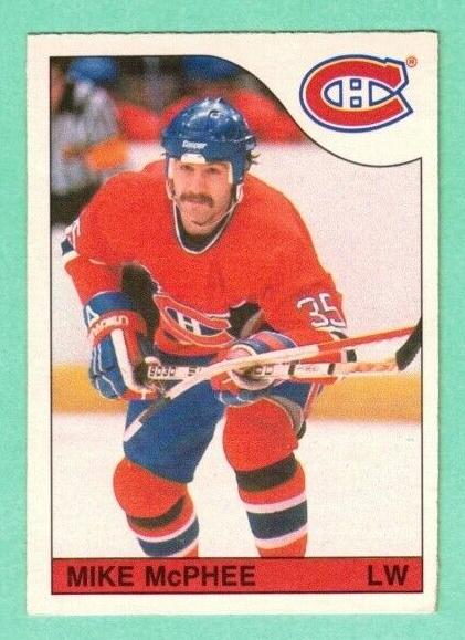 1985 O-Pee-Chee Hockey Mike McPhee #225