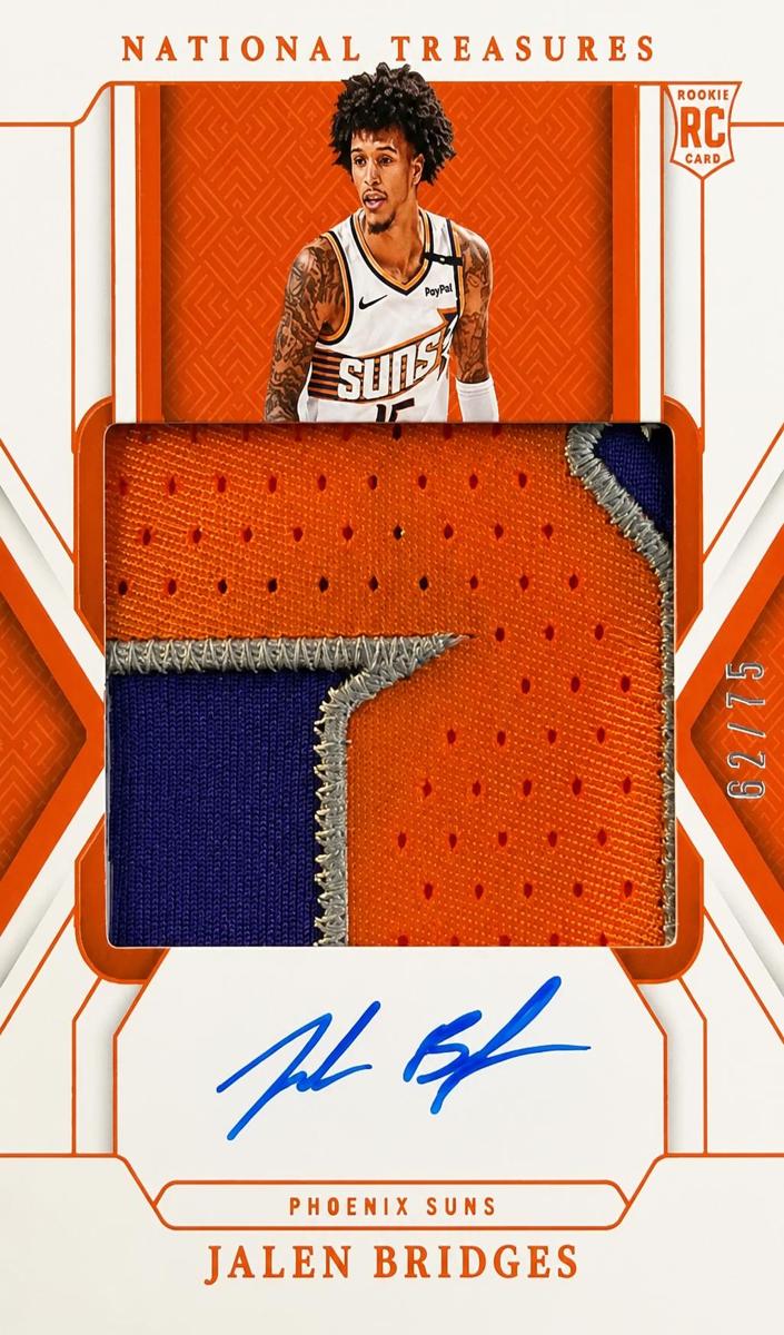 2024 Panini National Treasures Basketball Orange Jalen Bridges #122