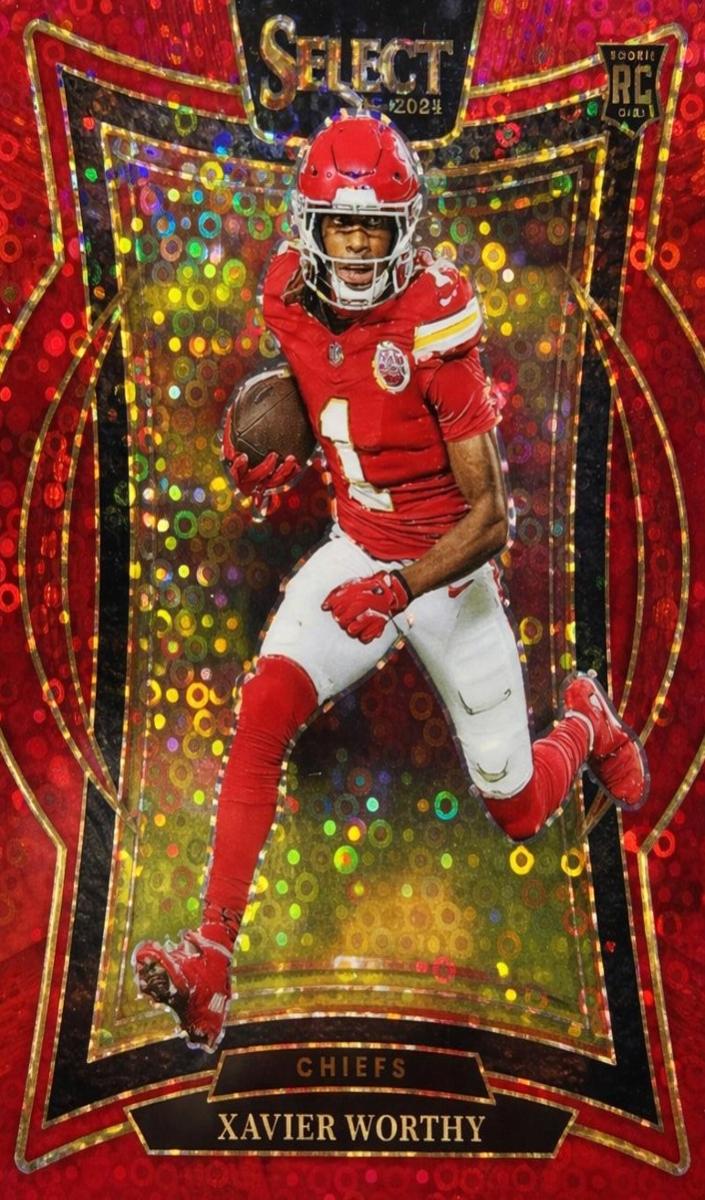 2024 Panini Select Football Red Disco Xavier Worthy #32