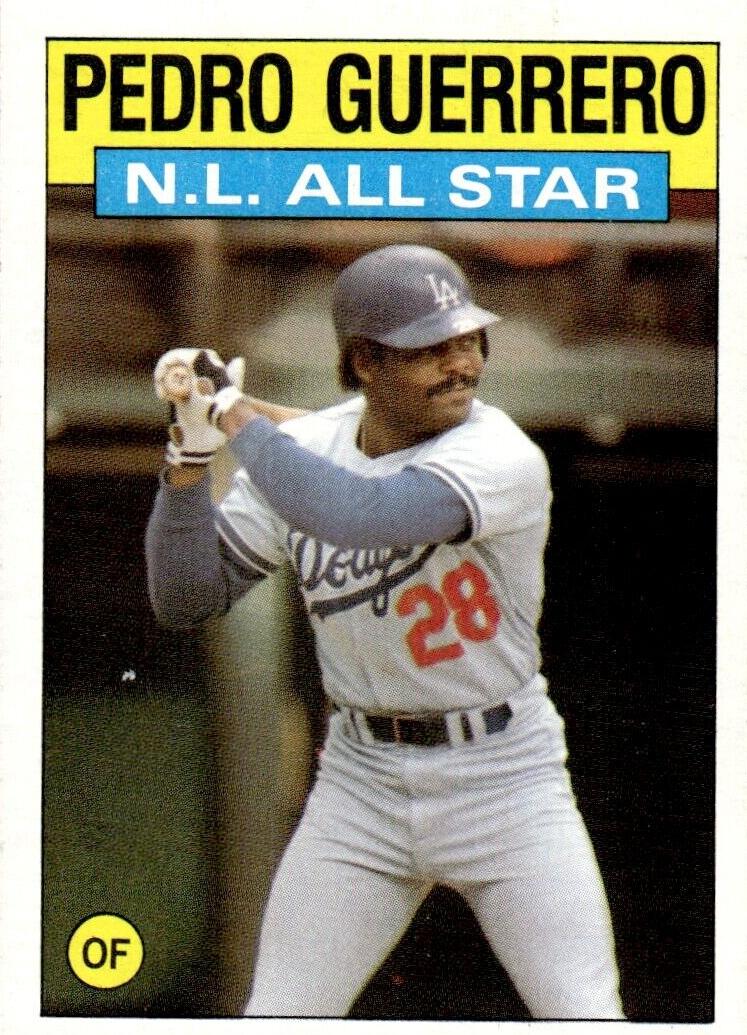 1986 Topps Baseball Pedro Guerrero #706 PSA 10
