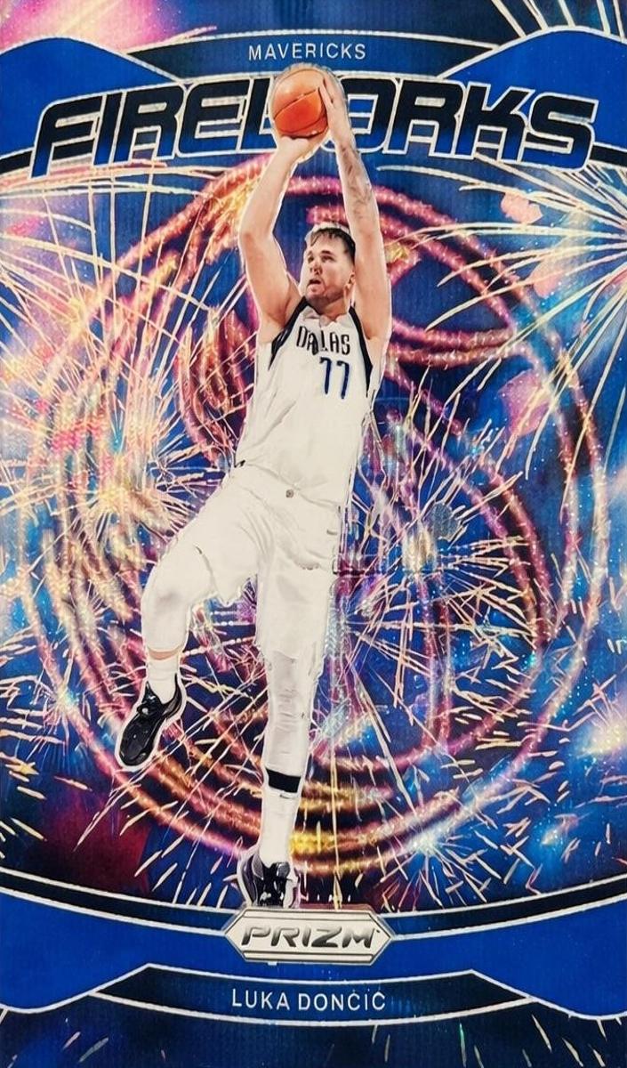 2024 Panini Prizm Basketball Blue Wave Luka Doncic #1