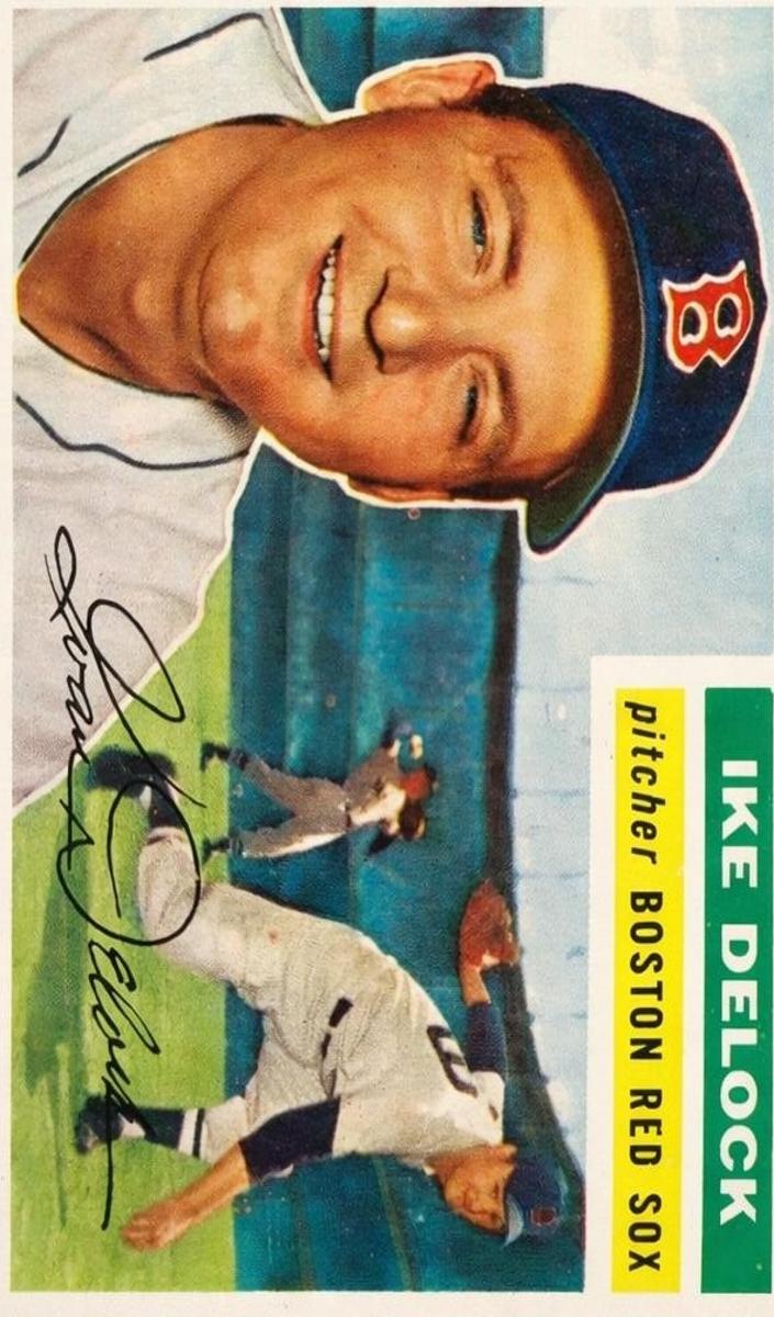 1956 Topps Baseball Gray Back Ike Delock #284