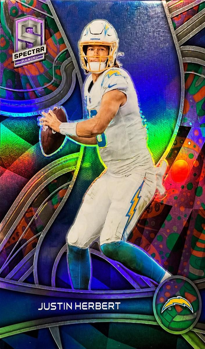 2022 Panini Spectra Football Psychedelic Justin Herbert #70