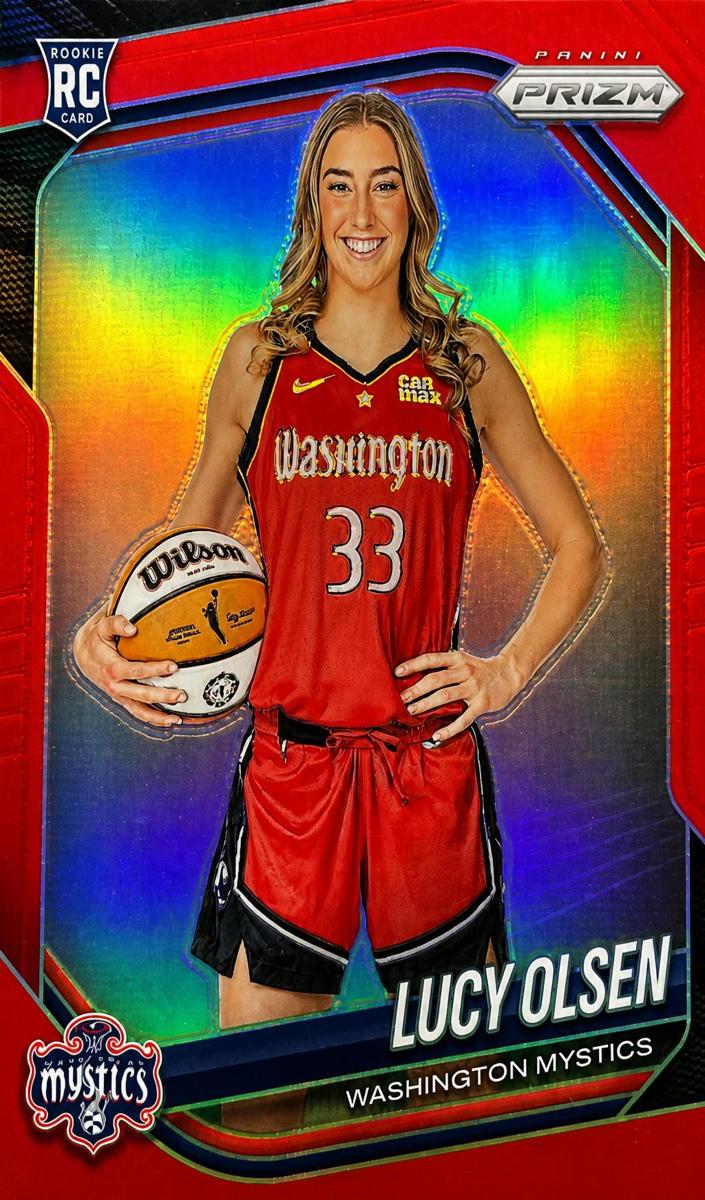 2025 Panini Prizm WNBA Basketball Red Lucy Olsen #145 PSA 10