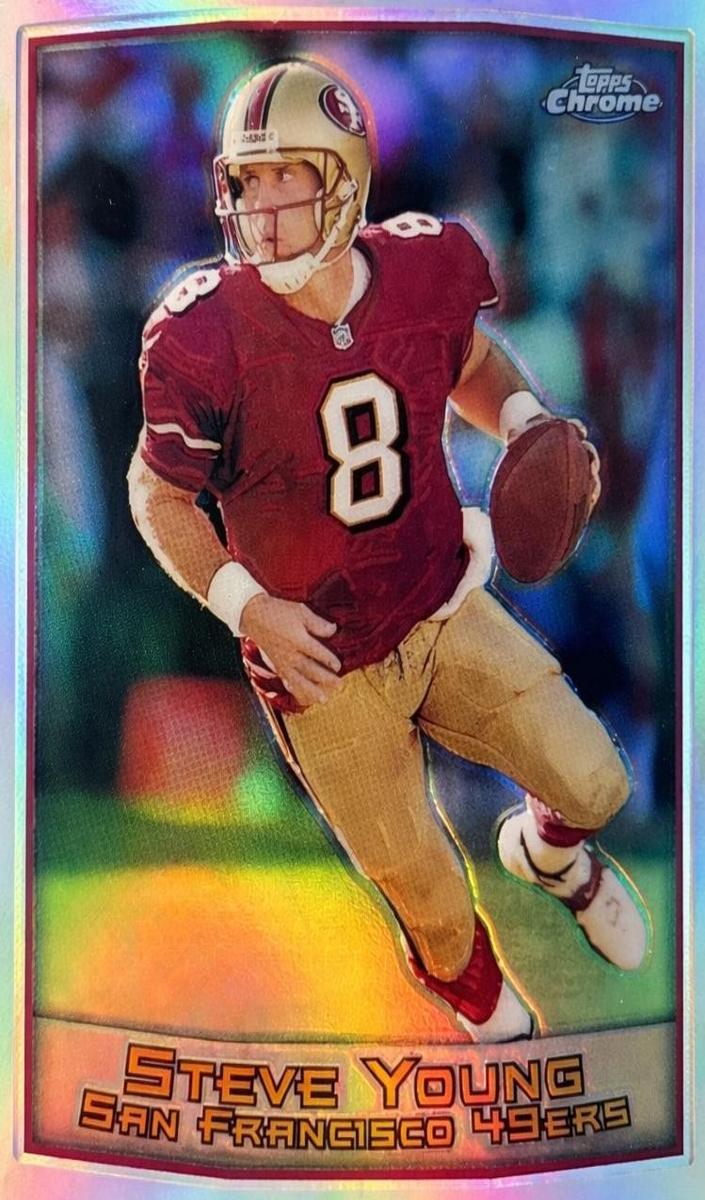 1999 Topps Chrome Football Refractor Steve Young #70 PSA 9