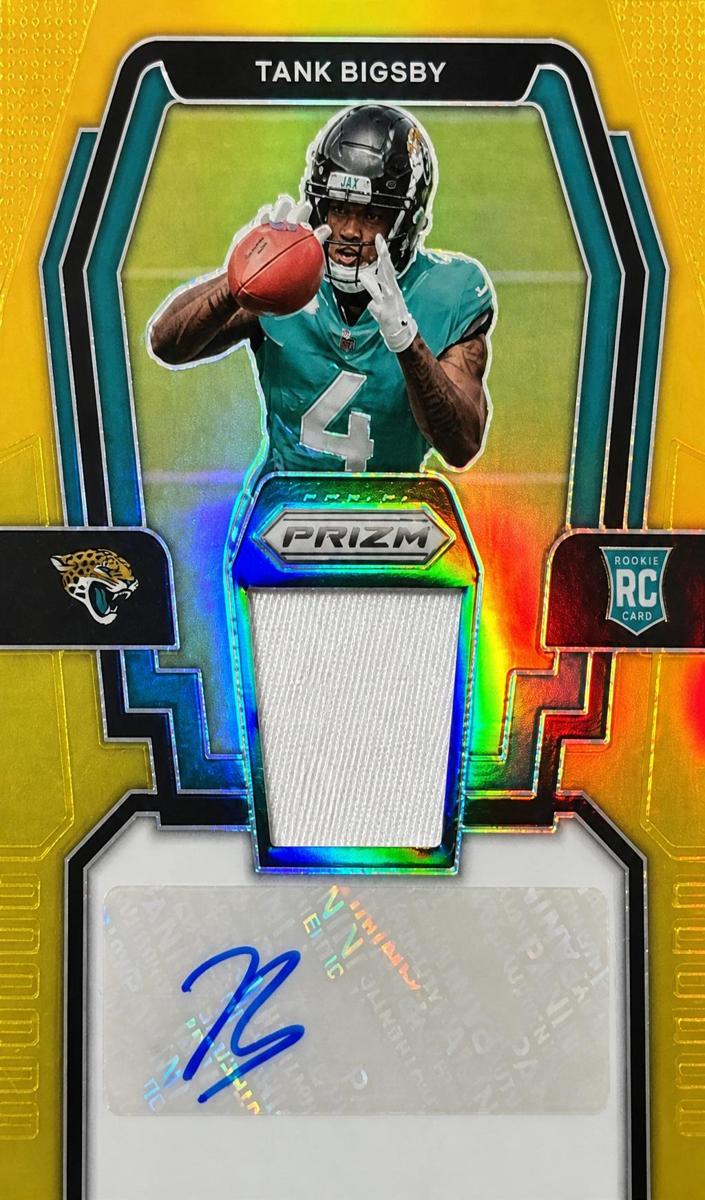 2023 Panini Prizm Football Gold Tank Bigsby #RPA-TB PSA 8