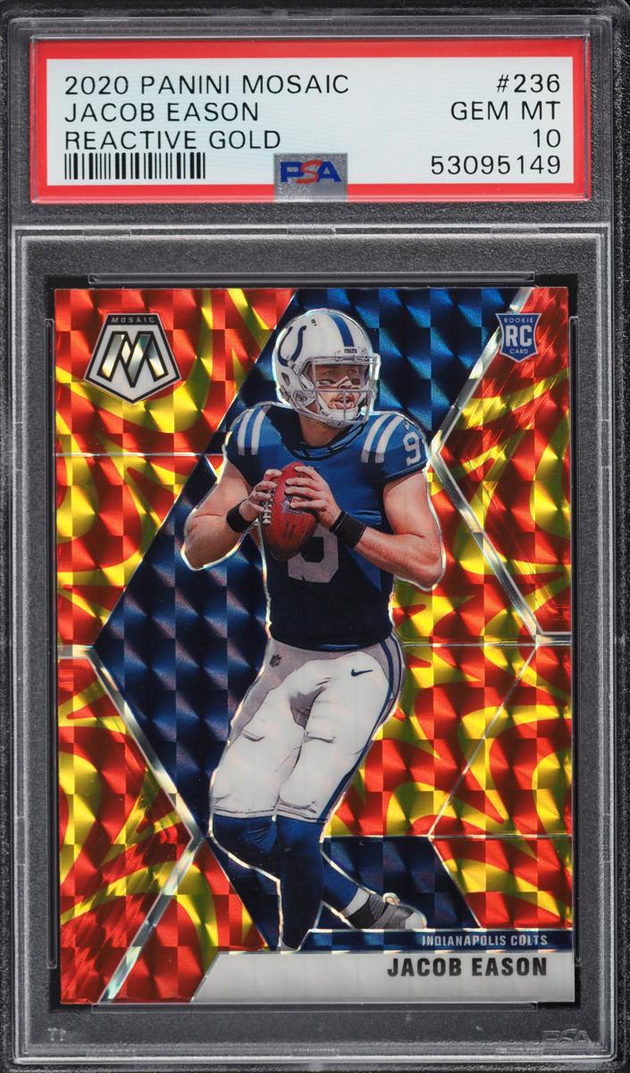 2020 Panini Mosaic Football Mosaic Reactive Gold Jacob Eason #236