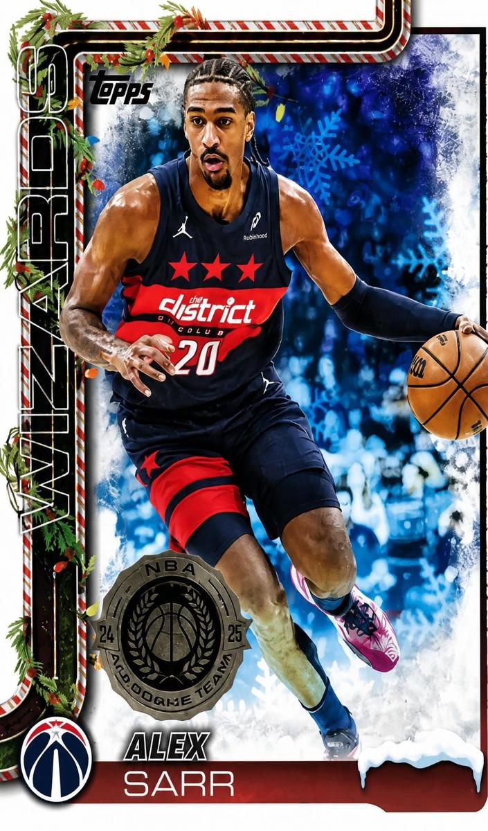 2025 Topps Holiday Basketball Alex Sarr #SSV-GA