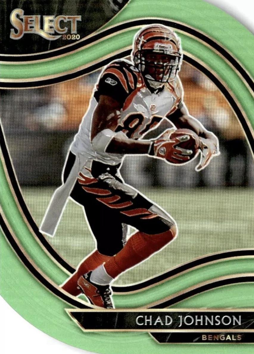 2020 Panini Select Football Die Cut Neon Green Chad Johnson #326