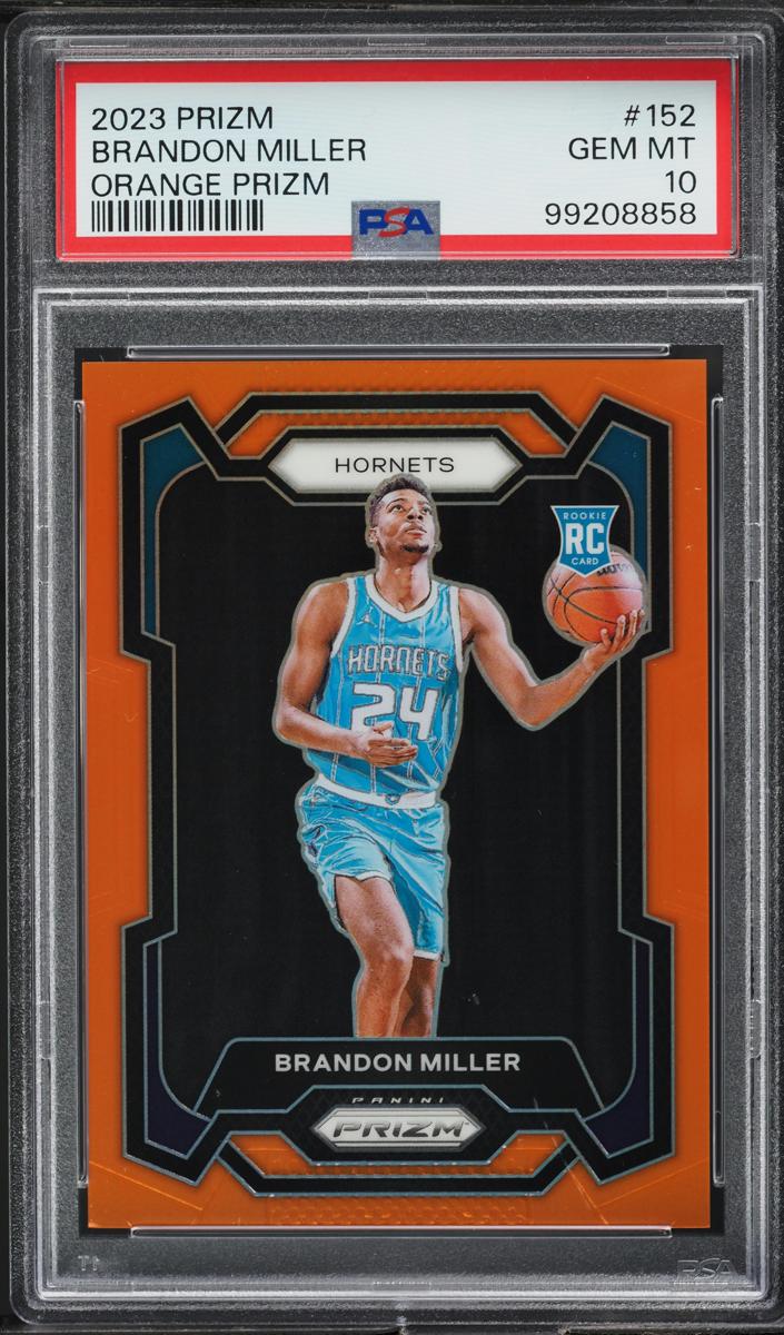 2023 Panini Prizm Basketball Orange Brandon Miller #152 PSA 10