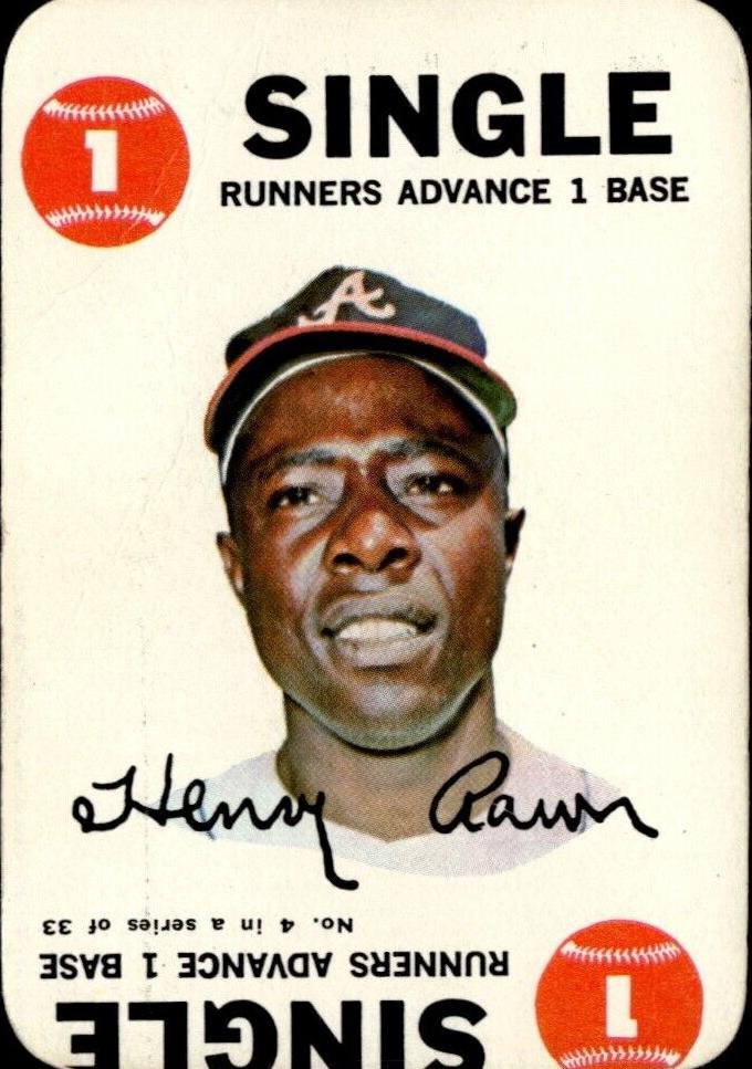 1968 Topps Game Baseball Henry Aaron #4 PSA 1.5