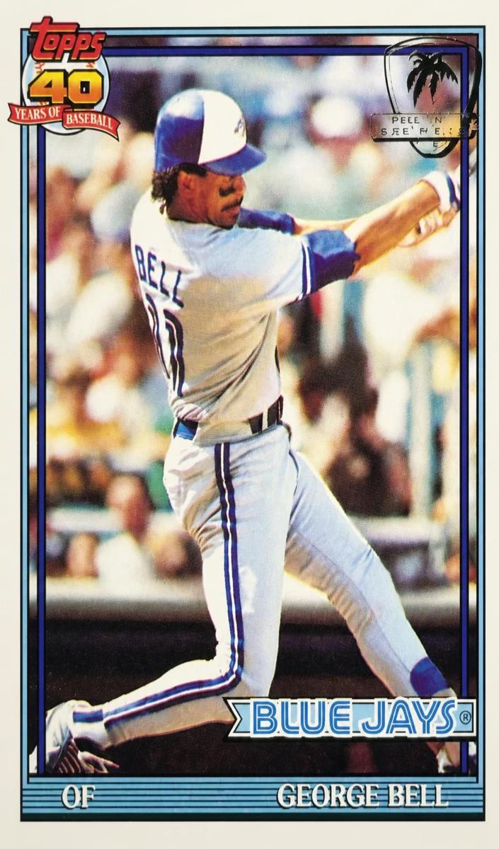 1991 Topps Baseball George Bell #440 PSA 9