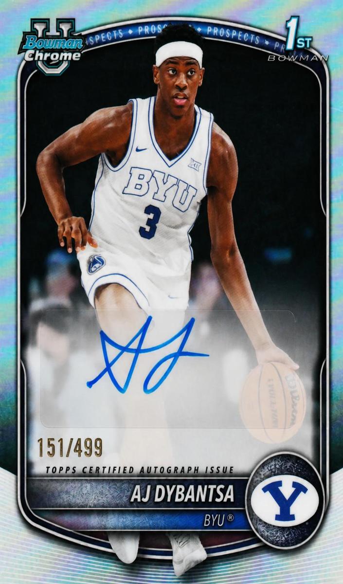 2025 Bowman Basketball Refractor AJ Dybantsa #CPA-AD