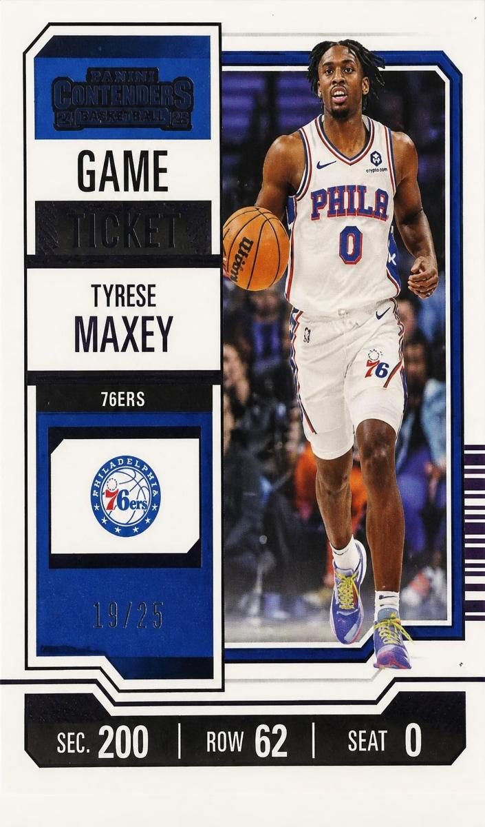 2023 Panini Contenders Basketball Purple Game Ticket Tyrese Maxey #7