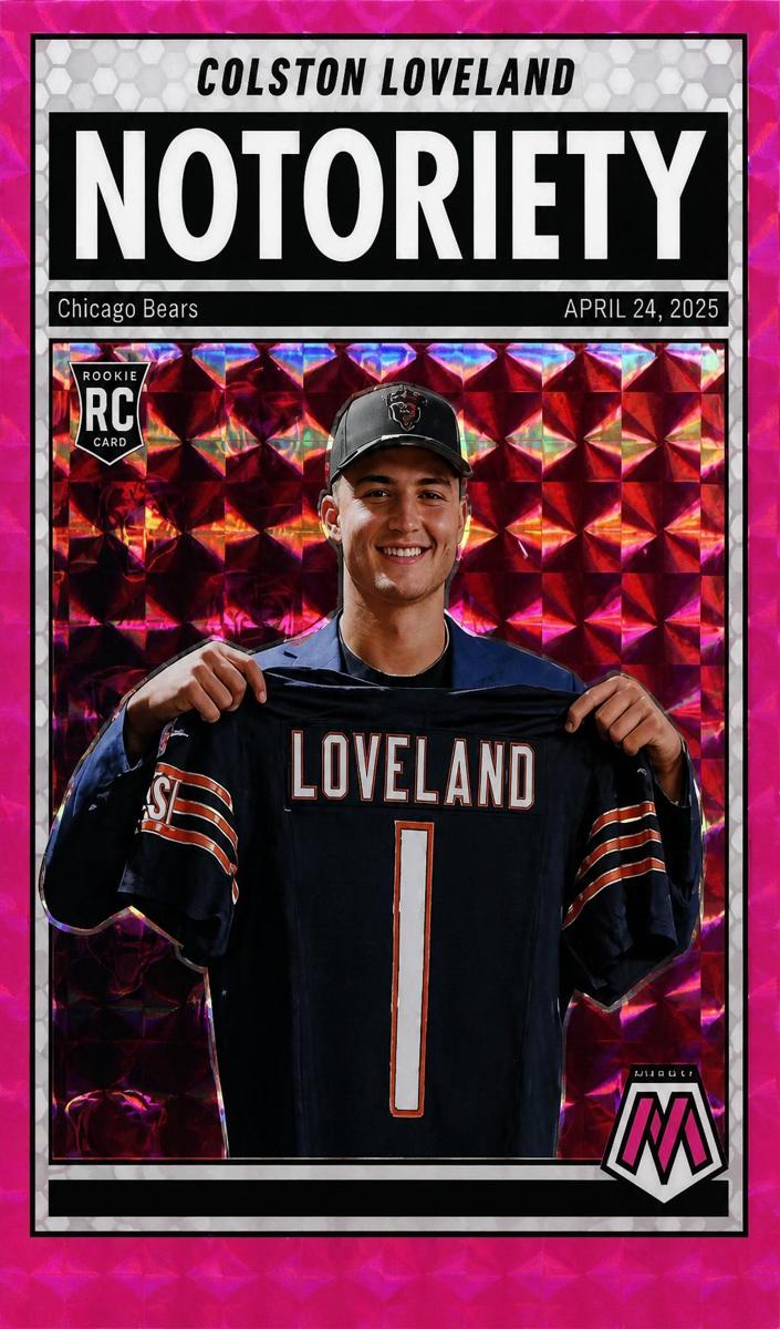2025 Panini Mosaic Football Pink Fluorescent Colston Loveland #24