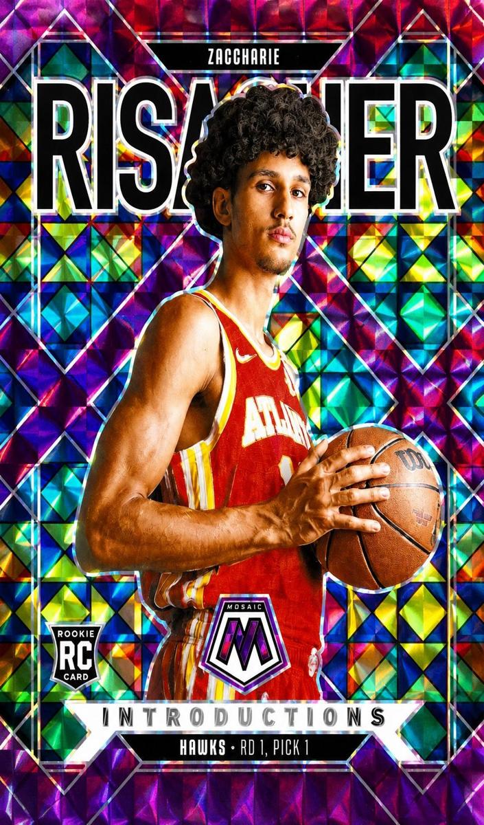 2024 Panini Mosaic Basketball Purple Zaccharie Risacher #9 PSA 9