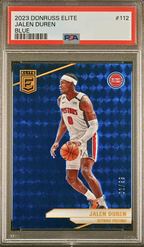 2023 Donruss Elite Basketball Blue Jalen Duren #112 PSA 8.5