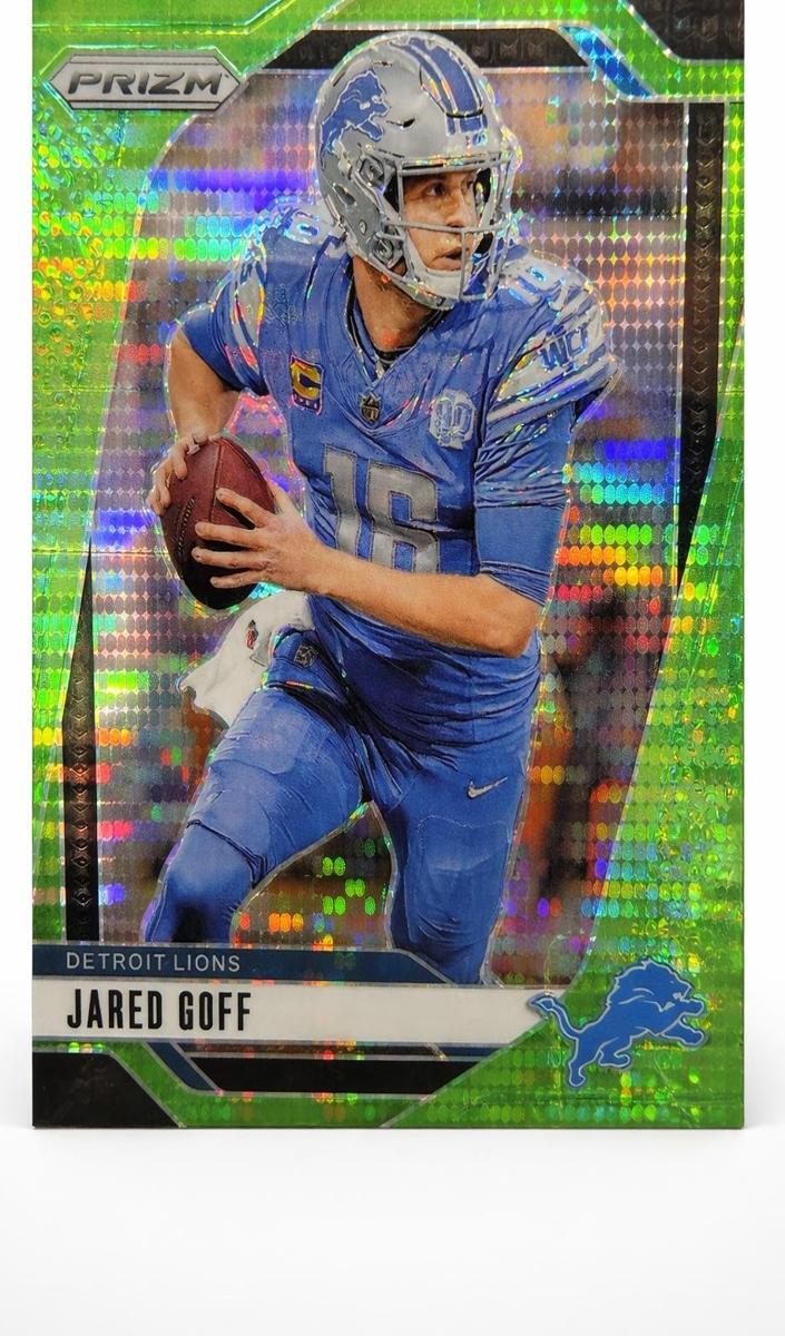 2024 Panini Prizm Football Neon Green Pulsar Jared Goff #92