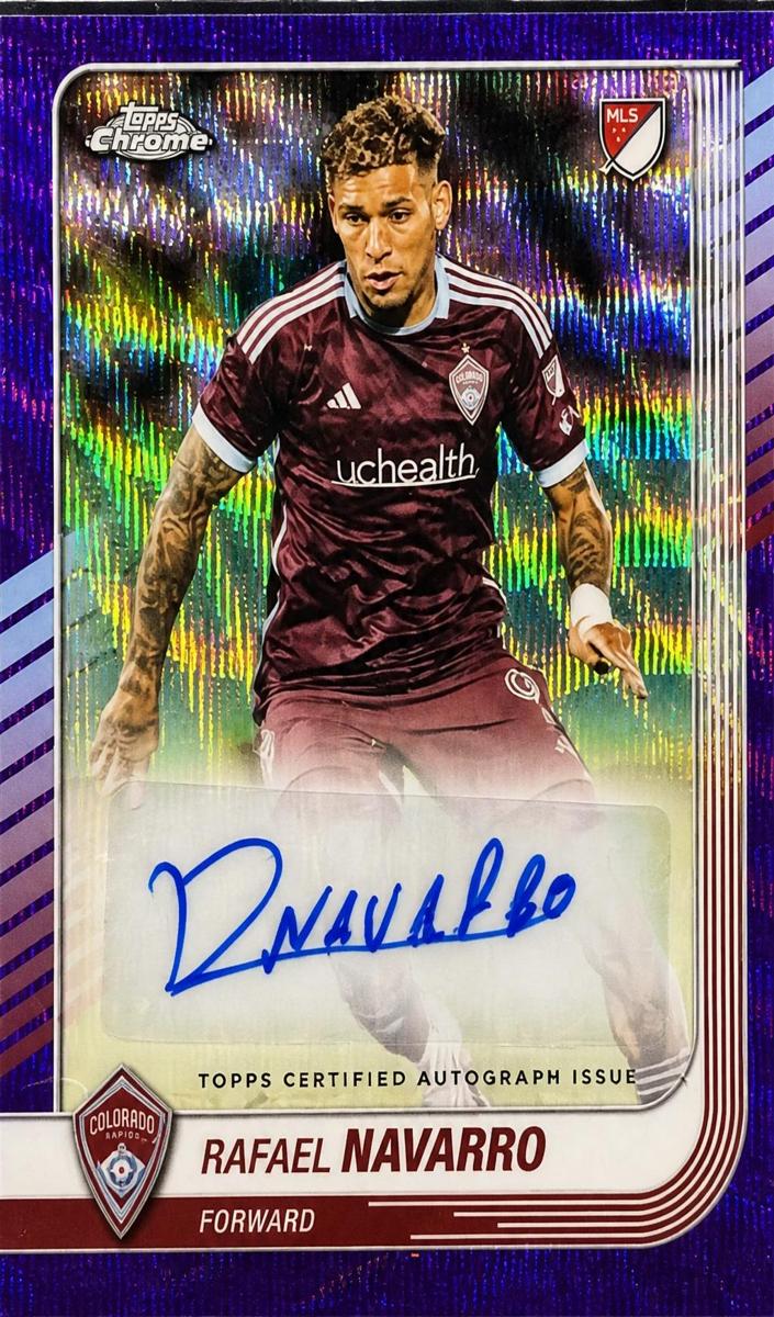 2025 Topps Chrome MLS Soccer Purple Wave Refractor Rafael Navarro #CA-RN