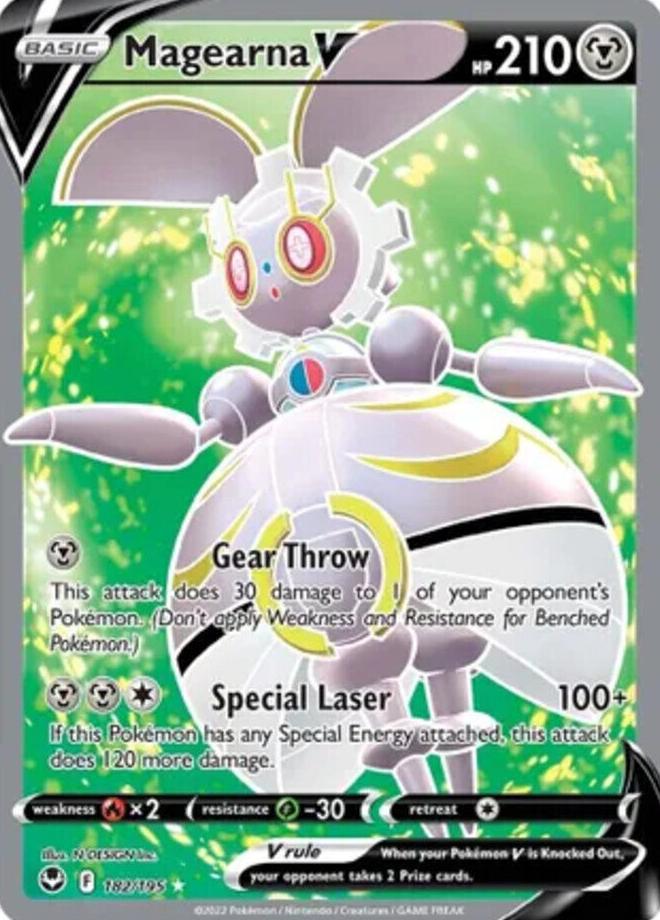 2022 Pokemon Silver Tempest Full Art Magearna #182 PSA 9