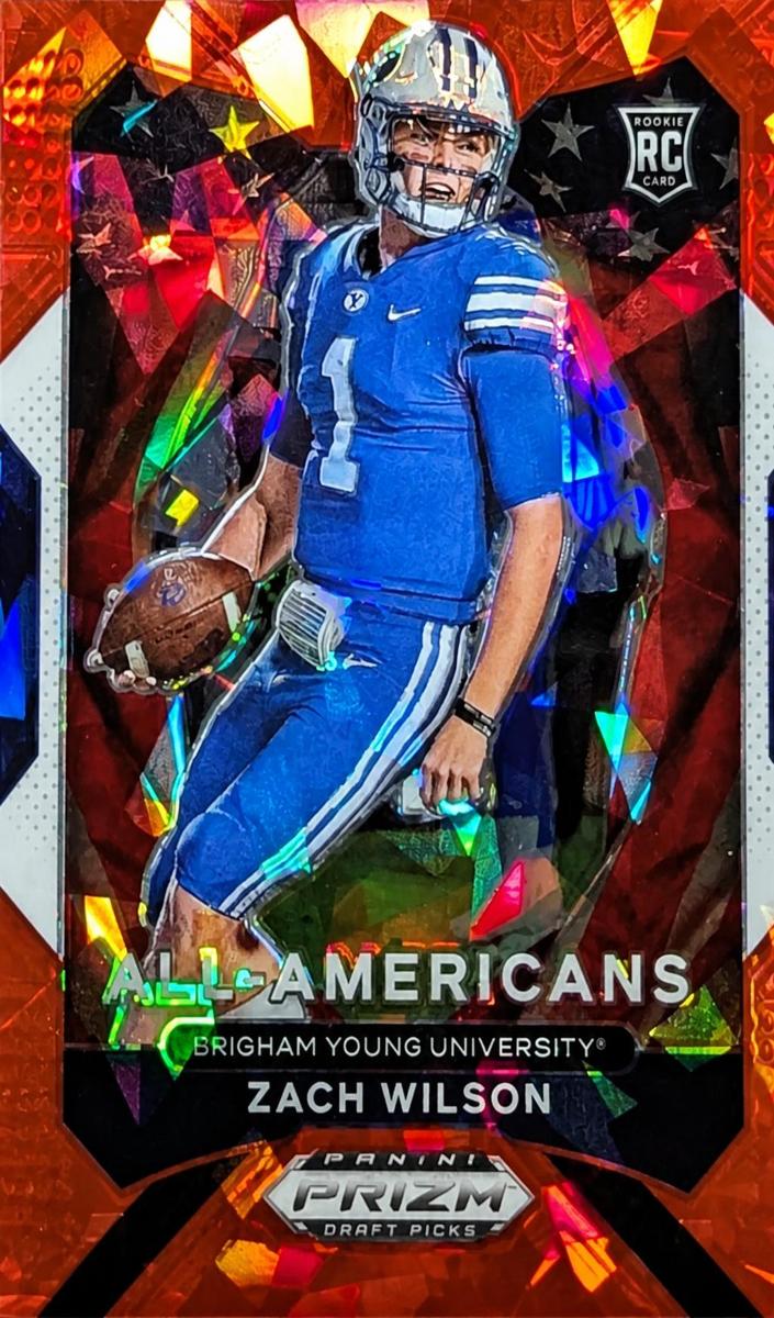 2021 Panini Prizm Draft Picks Football Red Ice Zach Wilson #182