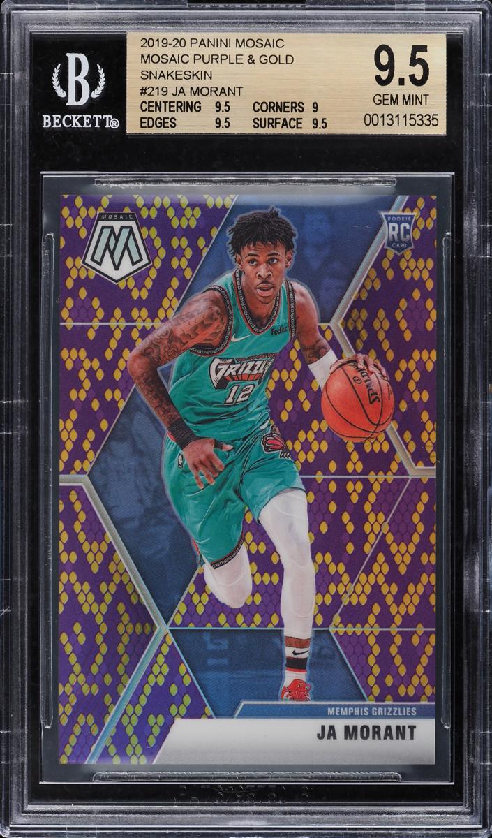 2019 Panini Mosaic Basketball Mosaic Purple Ja Morant #219 PSA 10