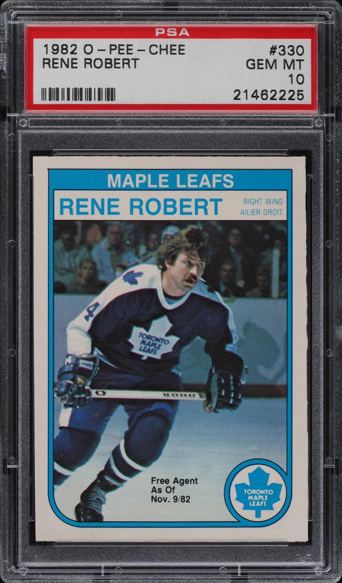 1982 O-Pee-Chee Hockey Rene Robert #330 PSA 9
