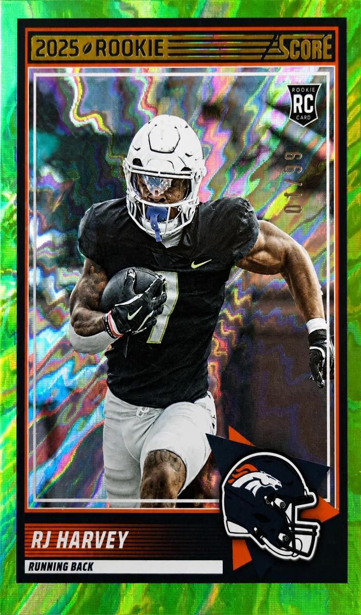 2025 Panini Score Football Electric RJ Harvey #49