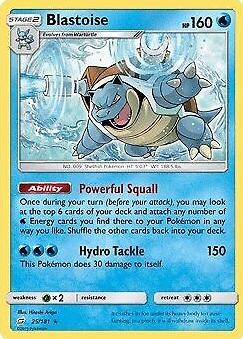 2019 Pokemon Sun & Moon Team Up Blastoise #25 PSA 9