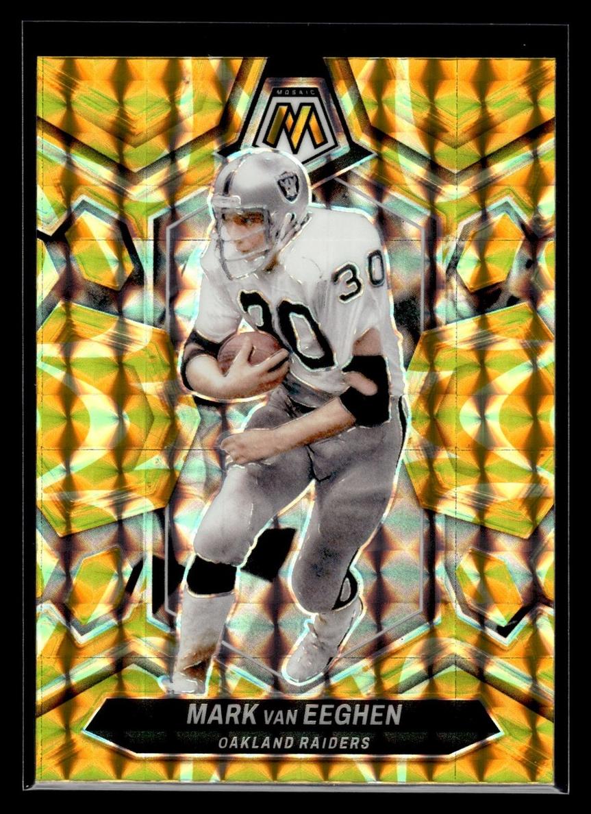 2024 Panini Mosaic Football Reactive Yellow Mark van Eeghen #250