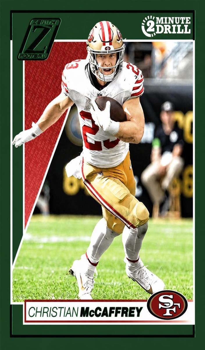 2024 Panini Zenith Football Two Minute Drill Christian McCaffrey #88
