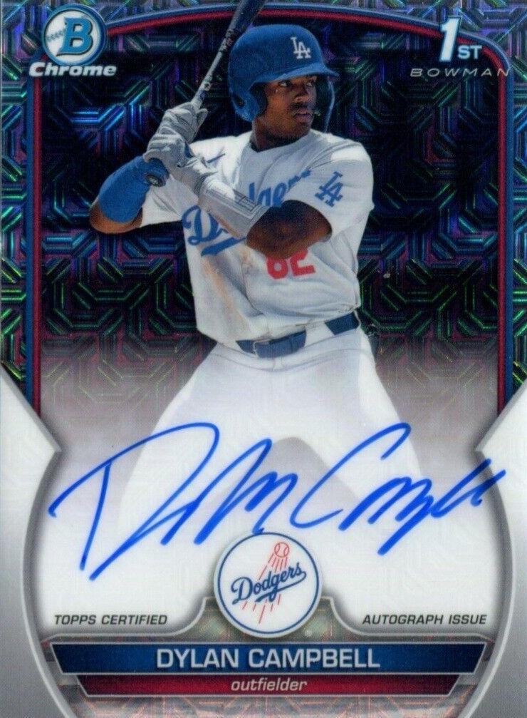 2023 Bowman Draft Chrome Baseball Refractor Dylan Campbell #CDA-DCA PSA 9