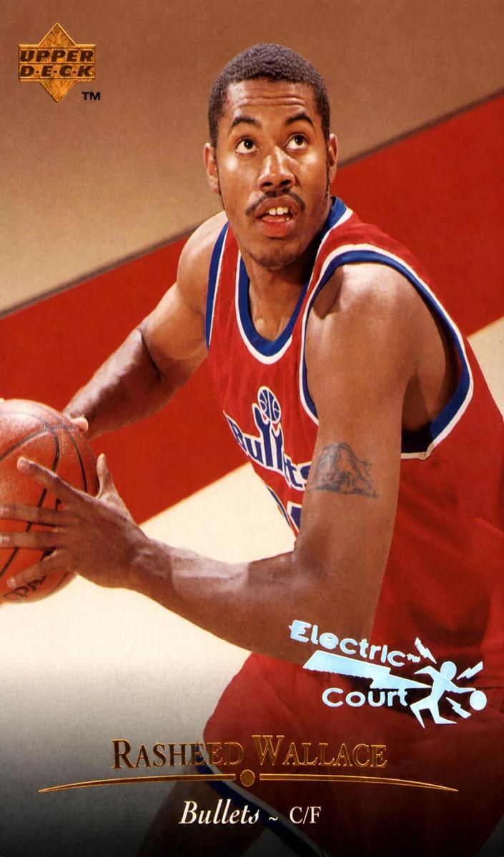 1995 Upper Deck Basketball Electric Court Rasheed Wallace #134