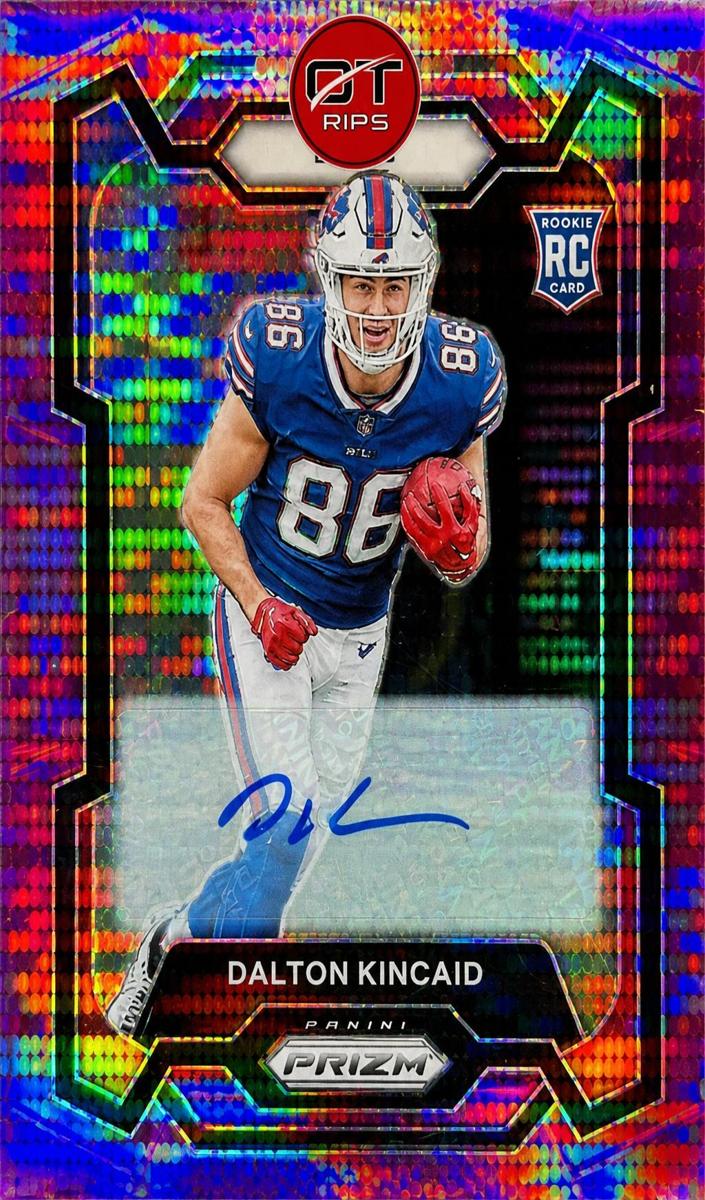 2023 Panini Prizm Football Purple Pulsar Dalton Kincaid #308 PSA 10