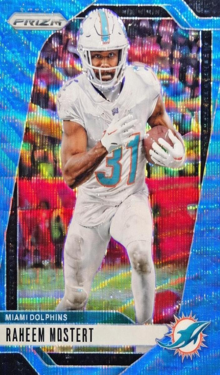 2024 Panini Prizm Football Blue Wave Raheem Mostert #179