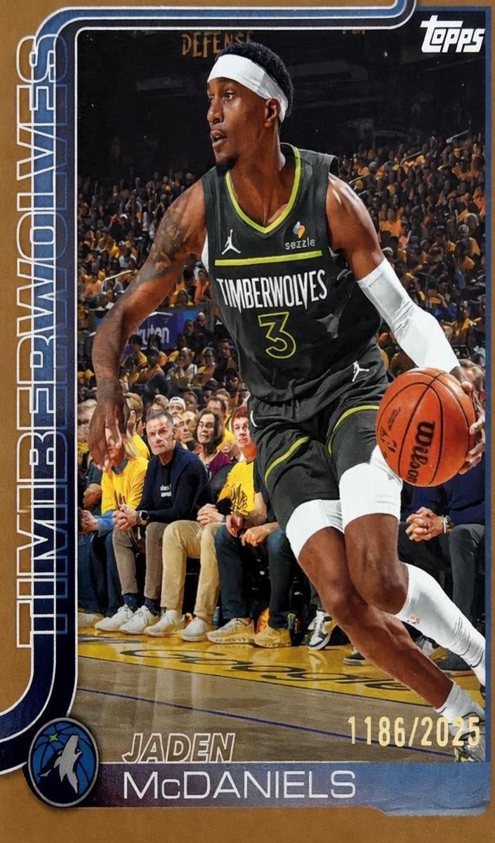 2025 Topps Basketball Gold Jaden McDaniels #248
