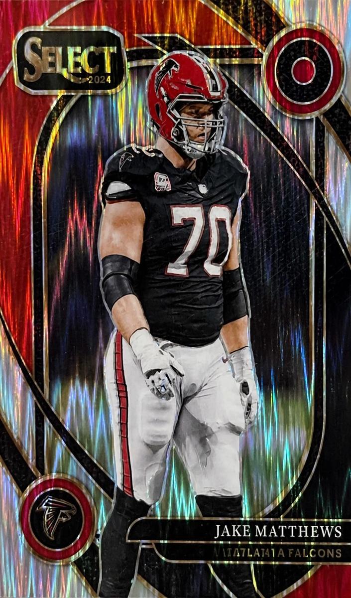 2024 Panini Select Football Black and Red Shock Jake Matthews #264