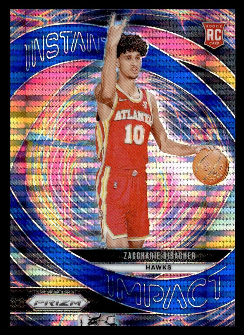 2024 Panini Prizm Basketball Blue Pulsar Zaccharie Risacher #21 PSA 10