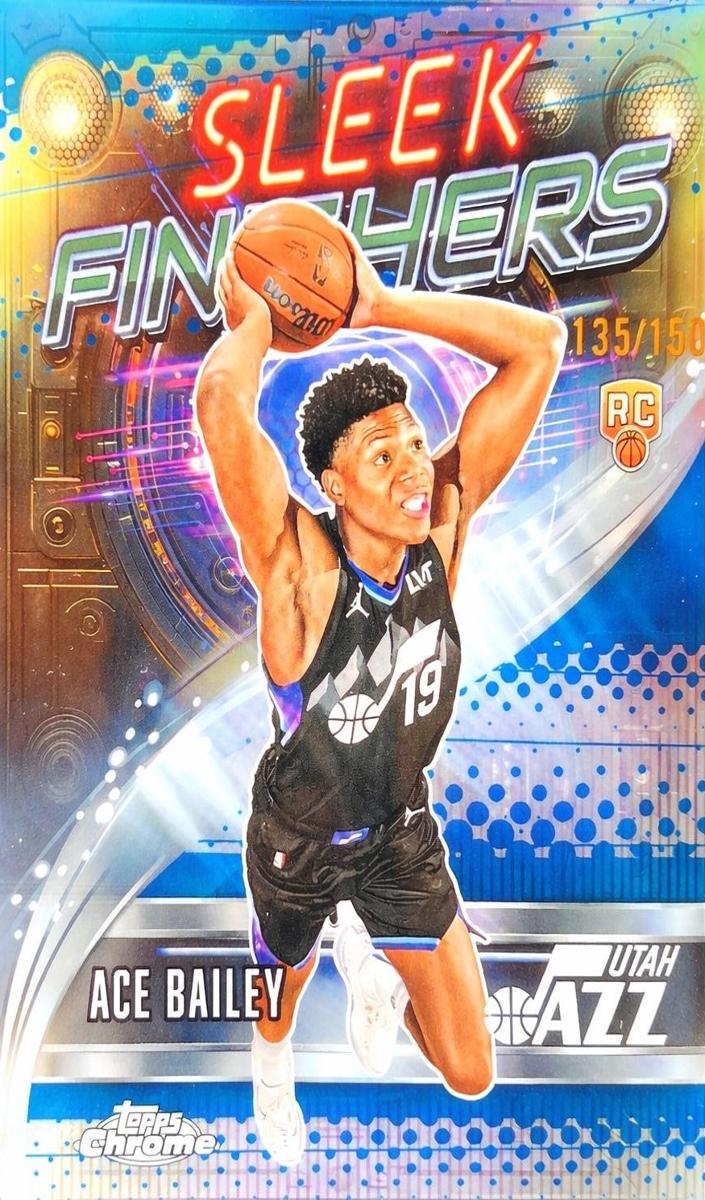 2025 Topps Chrome Basketball Blue Refractor Ace Bailey #SF-25 PSA 9